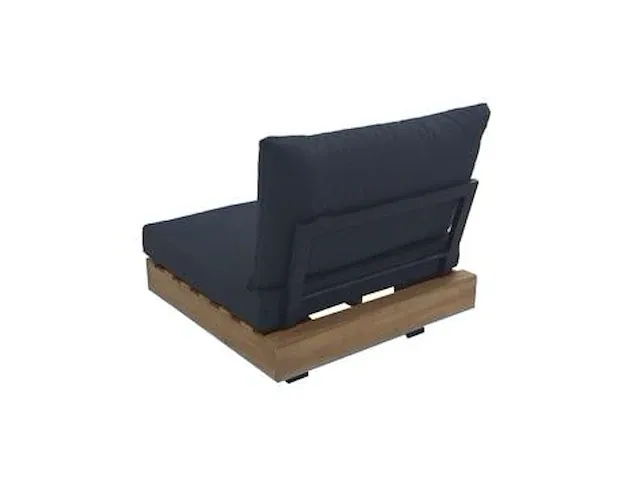 Hoek loungeset module midden acaciahout naturel "darkgrey" - afbeelding 3 van  3