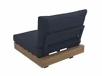 Hoek loungeset module midden acaciahout naturel "darkgrey" - afbeelding 3 van  3