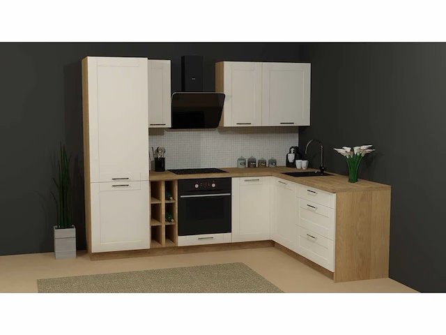 Hoekkeuken edan 255x200 cm wit canadian - afbeelding 1 van  2