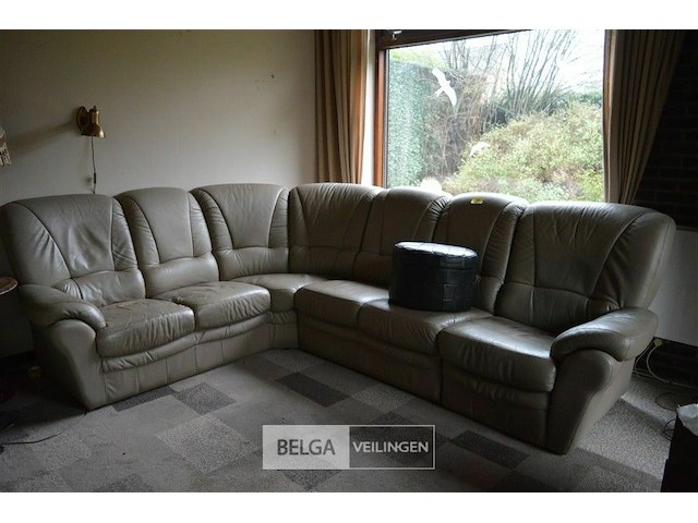 Hoeksalon en éénzit (met gebruiksporen) 180x220cm - afbeelding 1 van  7