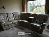 Hoeksalon en éénzit (met gebruiksporen) 180x220cm