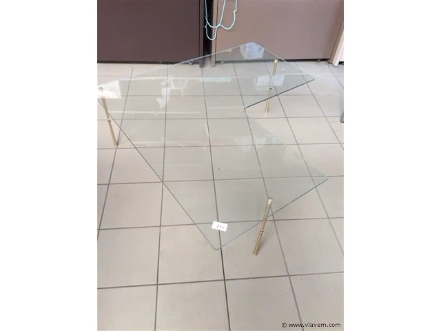 Hoektafel glas etalvog - afbeelding 1 van  2