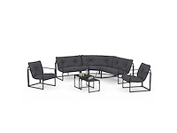 Hoektuinmeubelen - 8 zitplaatsen - grijs staal - afbeelding 4 van  10