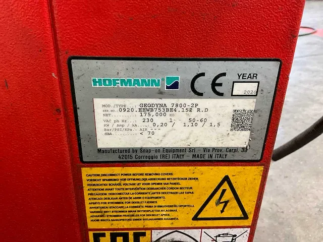 Hofmann geodyna 7800p - 2020 - afbeelding 7 van  8