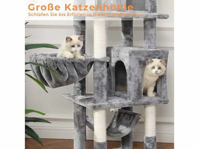 Hoge en smalle krabpaal met krabpaal - afbeelding 5 van  6