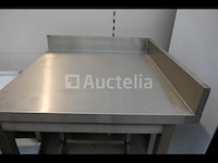 Hoge hoek werktafel met rvs achterfronton - afbeelding 2 van  6