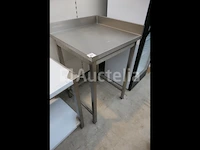 Hoge hoek werktafel met rvs achterfronton - afbeelding 4 van  6