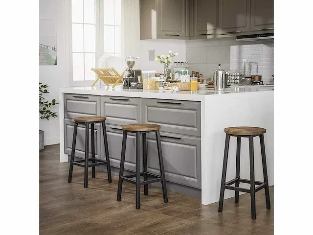 Hoge krukken, set van 6, barstoelen, keukenstoel - afbeelding 4 van  7