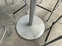 Hoge ronde tafel + 4x barkruk brune dreki - afbeelding 6 van  6