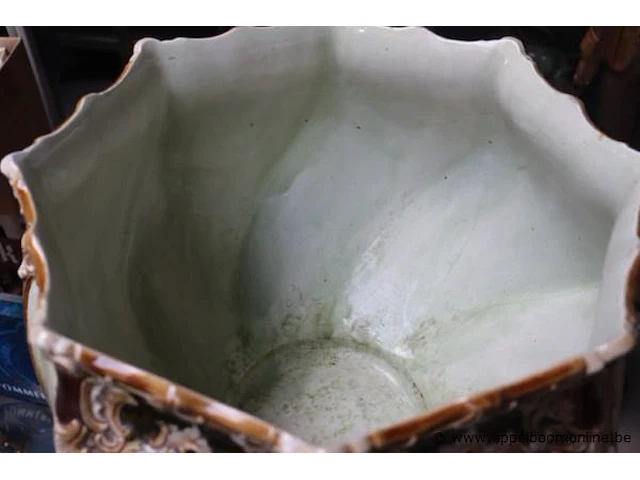 Hoge vintage bloemenpot h 118cm - afbeelding 3 van  4
