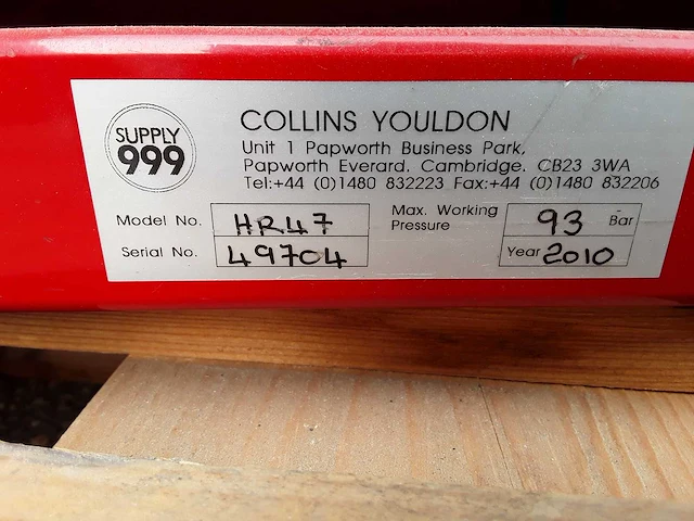 Hogedrukhaspel collins-youldon hr-47 - afbeelding 3 van  3