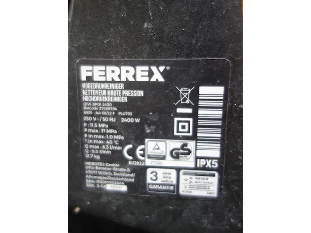 Hogedrukreiniger ferrex - afbeelding 3 van  8