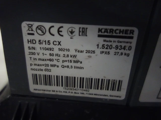 Hogedrukreiniger kärcher professional - afbeelding 4 van  4