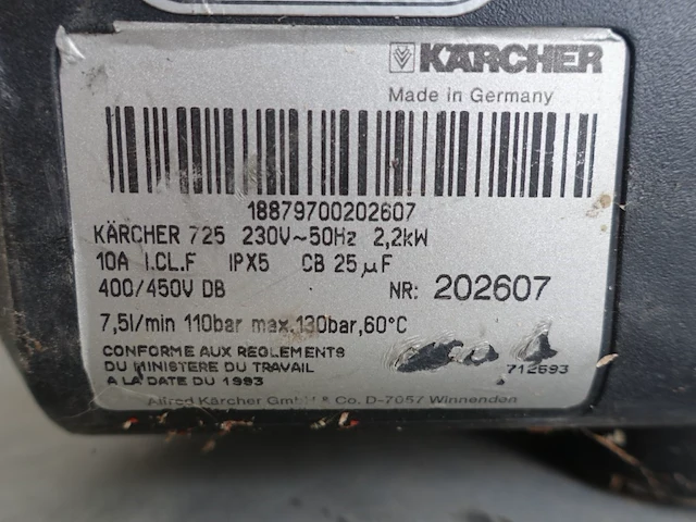 Hogedrukreiniger karcher + tuinslang op haspel - afbeelding 5 van  6