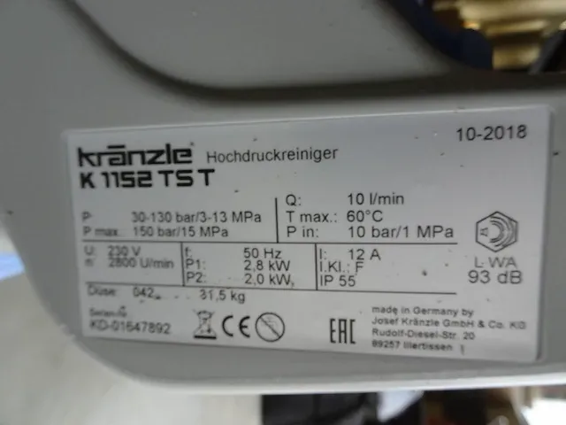 Hogedrukreiniger kranzle - afbeelding 4 van  7