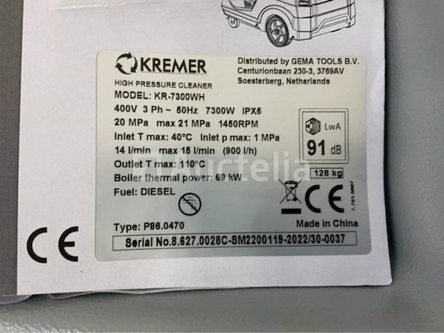 Hogedrukreiniger kremer kr-7300hw - afbeelding 2 van  13