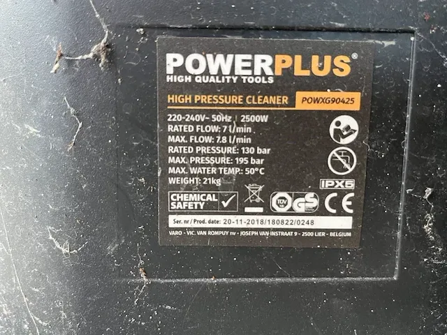 Hogedrukreiniger powerplus - afbeelding 2 van  10