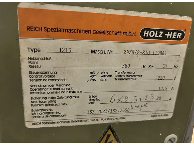 Holz-her 1215 verticale paneelzaag - afbeelding 3 van  9