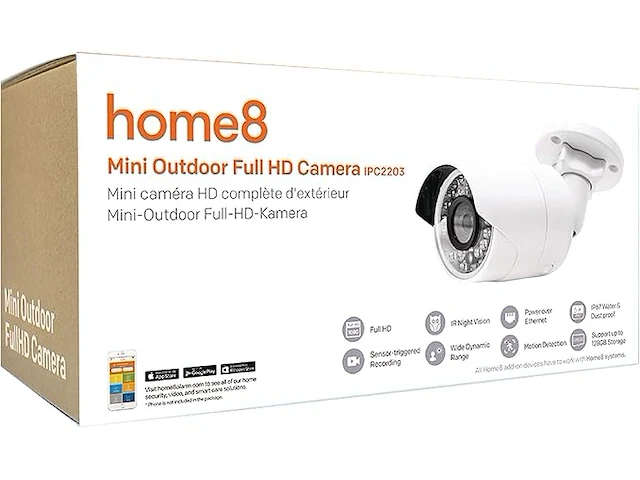Home8 smart home draadloze hd-videocamera - afbeelding 1 van  3
