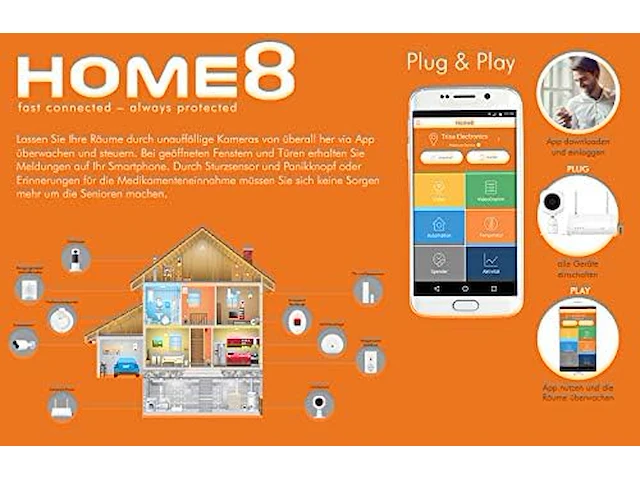 Home8 smart home draadloze hd-videocamera - afbeelding 2 van  3