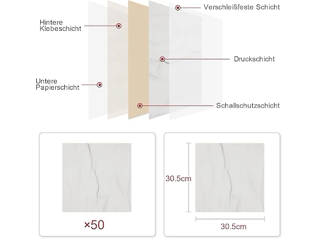 Homease pvc vloerbedekking, 4,5m² - afbeelding 3 van  4