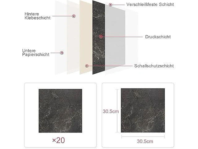 Homease pvc vloerbedekking kleur: grijs gemarmed - afbeelding 2 van  3