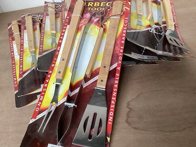 Homeco set barbecue gereedschap, 3 delig (8x) - afbeelding 1 van  3