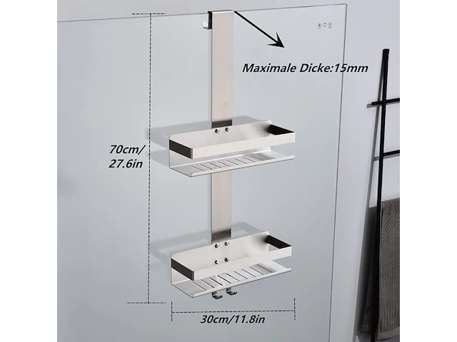 Homeheng doucheplank om op te hangen - afbeelding 2 van  3