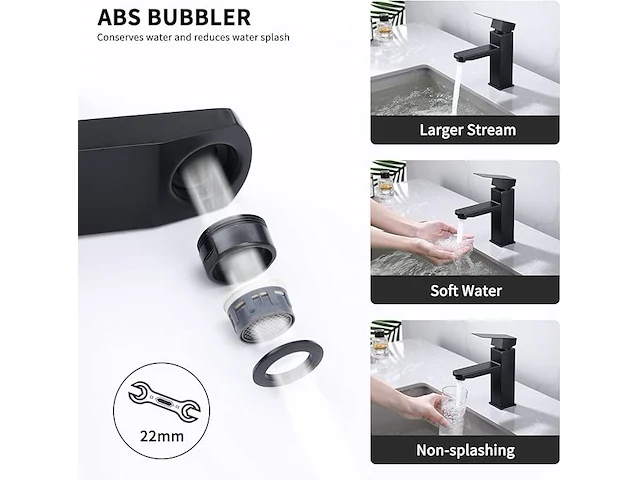 Homelody waterkraan zwart mat - afbeelding 6 van  6