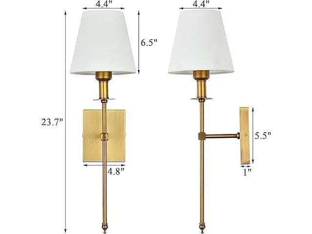 Homeodeco 2 sets wandlampen - afbeelding 2 van  2