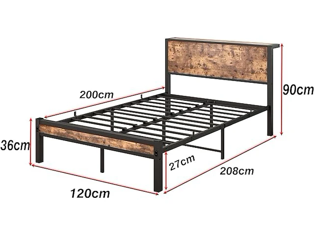 Homerecommend bedframe (120 x 200 cm) - afbeelding 2 van  3