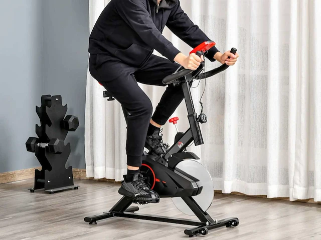 Hometrainer - fitnessfiets met lcd-scherm - afbeelding 1 van  7