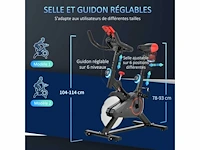 Hometrainer - fitnessfiets met lcd-scherm - afbeelding 6 van  7