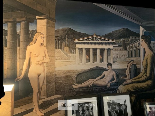 Hommage paul delvaux copie print - afbeelding 1 van  4