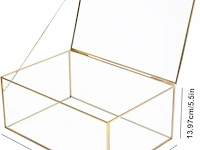 Homtone gouden vintage glazen doos - afbeelding 2 van  2