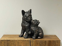 Hond & kat zittend h40cm mgo - afbeelding 1 van  3