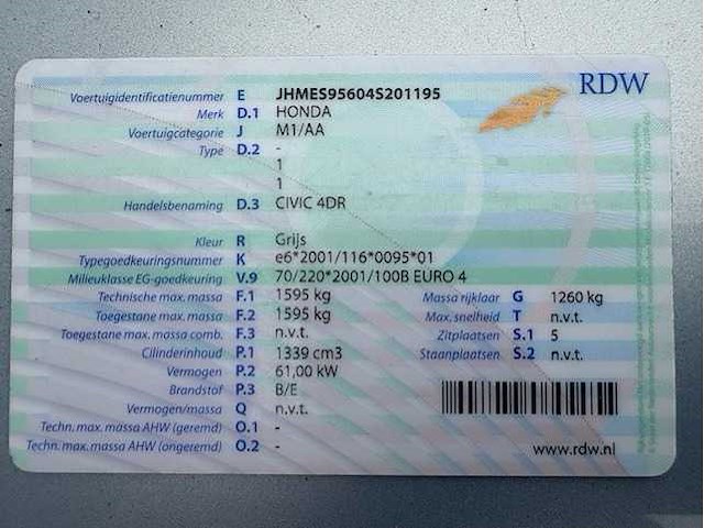 Honda - civic - 1.3i ima - car - 2004 - afbeelding 15 van  22