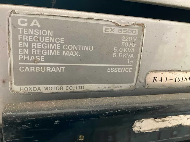 Honda ex5500 stroomgenerator - afbeelding 6 van  6