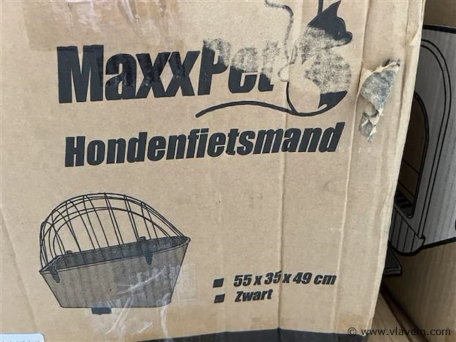 Hondenfietsmand, kleur zwart - afbeelding 1 van  1