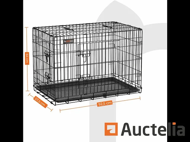 Hondenkooi, 2 deuren, 92,5 x 57,5 x 64 cm - afbeelding 9 van  9