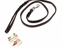 Hondenriemen ala, gevlochten leer, 120 cm breed, 1,2 cm breed - afbeelding 1 van  1