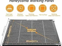 Honeycomb laser bed 400 x 400 x 22mm - afbeelding 1 van  2