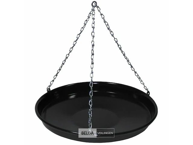 Hongaarse emaille grilpan met ketting 35cm diamater - afbeelding 1 van  1