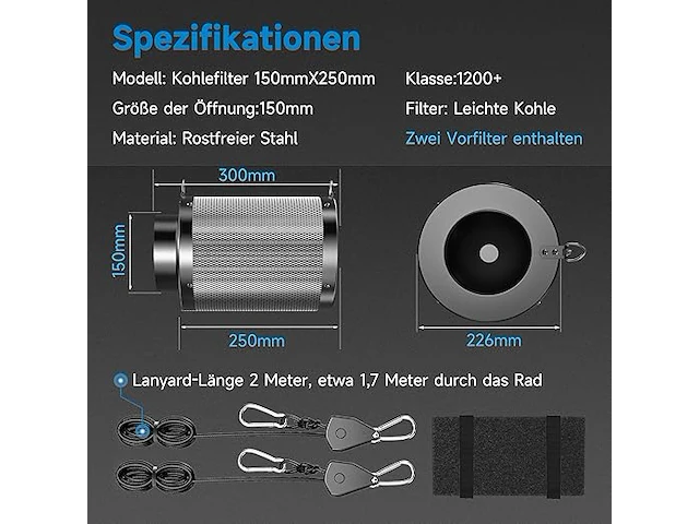 Hon&guan actieve koolfilter - afbeelding 4 van  5