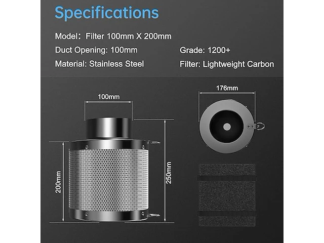 Hon&guan actieve koolfilter - afbeelding 5 van  6