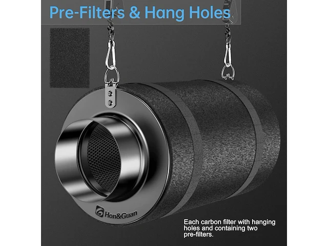 Hon&guan actieve koolstoffilter (100 mm x 200 mm) - afbeelding 6 van  7