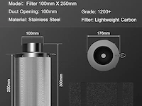 Hon&guan actieve koolstoffilter (100 mm x 200 mm) - afbeelding 7 van  7