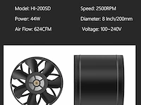 Hon&guan buisventilator (200 mm) - afbeelding 2 van  6
