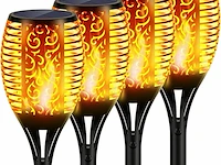 Honswit solarlampen (4 stuks) - afbeelding 1 van  5
