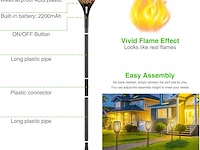 Honswit solarlampen voor buiten, 96 leds - afbeelding 2 van  5